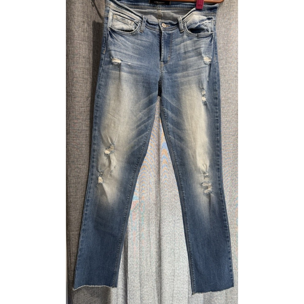 Flying Monkey Women's Distressed Jeans Size 27 Ankle Straight Made in the USA